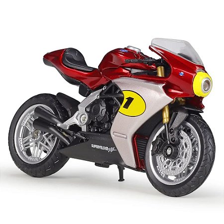 Miniatura MV Agusta Superveloce Ago 2021 Welly 1:18 C/Base