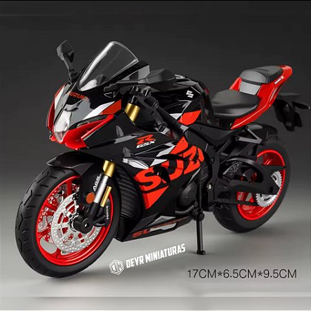 Miniatura Suzuki GSX-R 1000 2019 Escala 1:12 - Acende Farol - ( 17 cm)