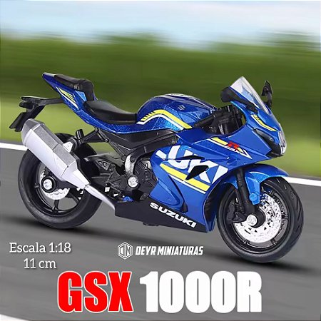 Miniatura Suzuki GSX 1000R Azul Escala 1:18