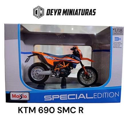 Miniatura KTM 690 SMC R 2023 Maisto Edição Especial 1:18