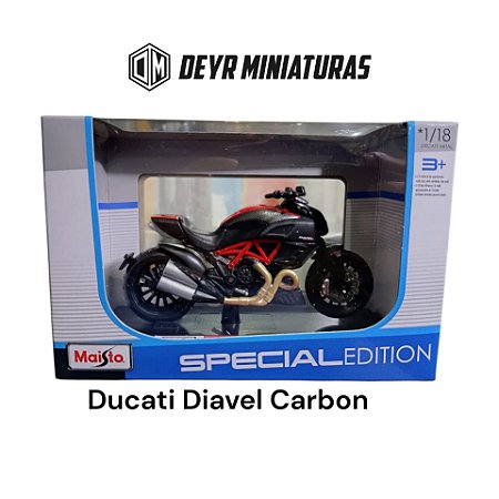 Miniatura Ducati Diavel Carbon 2011 Maisto Edição Especial 1:18