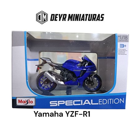 Miniatura Yamaha YZF-R1 2021 Maisto Edição Especial 1:18