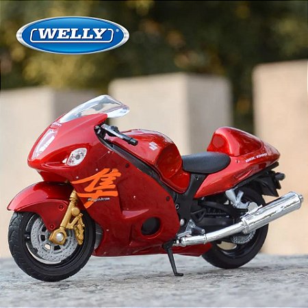 Miniatura Suzuki GSX-1300R Hayabusa 2004 Welly 1:18