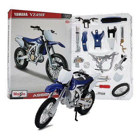Miniatura Yamaha YZ450F Maisto Assembly Line 1:12 Kit de Montar - Miniaturas de Motos - Deyr Miniaturas