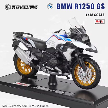 Miniatura BMW R 1250 GS HP 2020 Maisto Edição Especial 1:18