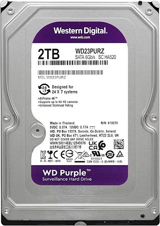 HD 2 TB SATA WESTER DIGITAL PURPLE