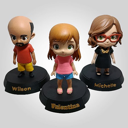 Boneco Personalizado em 3D Estilo Chibi – Feito com Sua Foto
