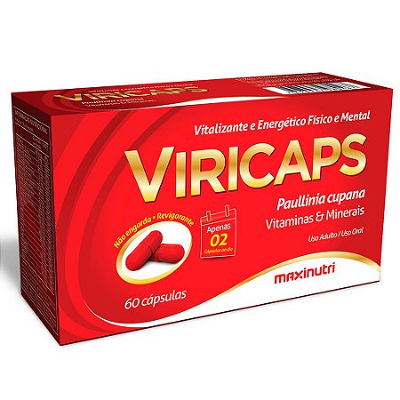 Viricaps Vitaminas E Minerais Maxinutri 60 Cápsulas
