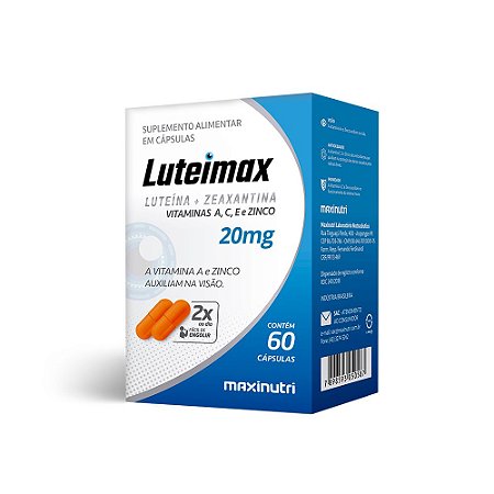 Luteimax Luteína & Zeaxantina Maxinutri Vitamina C 60 Cáps