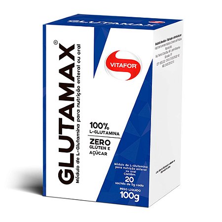 Glutamax Glutamina 20 Sachês De 5 Gramas Vitafor 100g