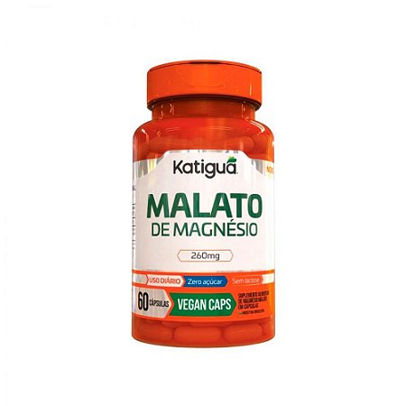 Malato de Magnésio 60 Cápsulas Veganas 260mg Melhor Absorção