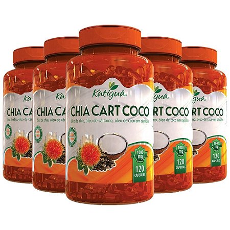Kit ChiaCartCoco Óleo De Chia Cártamo +Coco Katigua 600 Cáps
