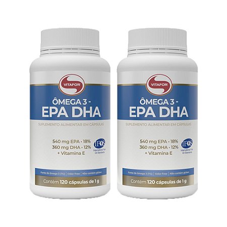 Kit Ômega 3 Óleo De Peixe EPA/DHA Vitafor 240 Cápsulas