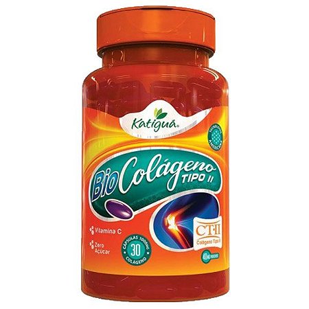 Colágeno Tipo II com Vitamina C Katigua 30 Cápsulas