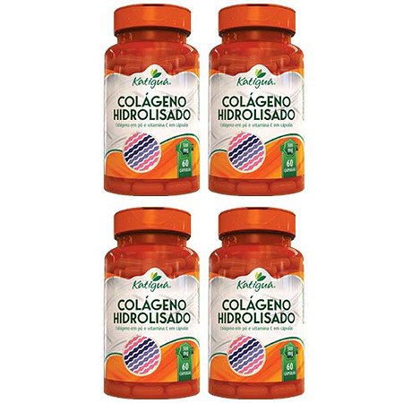 Kit Colágeno Hidrolisado Com Vitamina C Katigua 240 Cápsulas