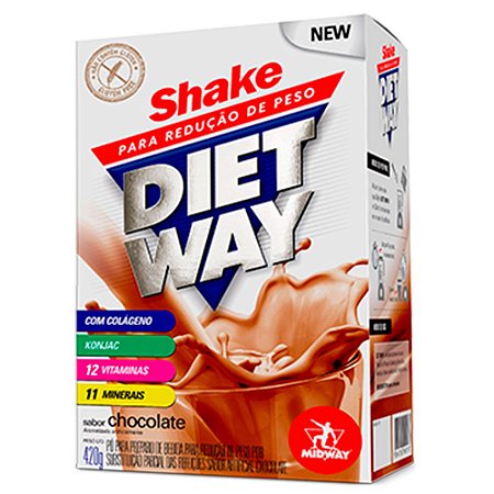 Diet Way Shake - 420 Gramas - Midway Chocolate - Viva Leve Fitness