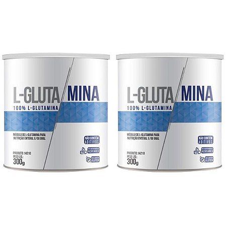 Kit L-Glutamina Em Pó Clinicmais Aminoácido Suplemento 600g