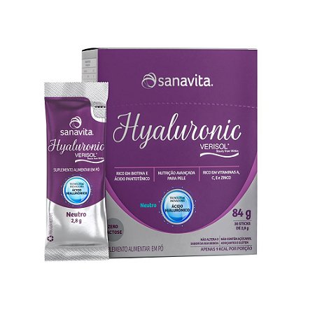 Hyaluronic Verisol Sanavita Vitamina C 30 Sachês De 2,8g
