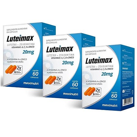 Kit Luteimax Luteína & Zeaxantina Maxinutri Vitam C 180 Cáps