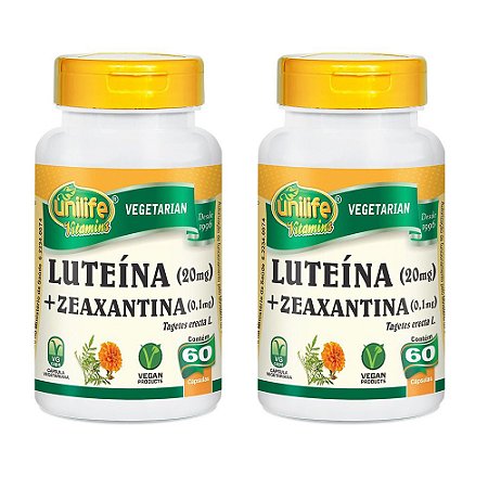 Kit Luteína Com Zeanxantina Unilife Suplemento 120 Cápsulas