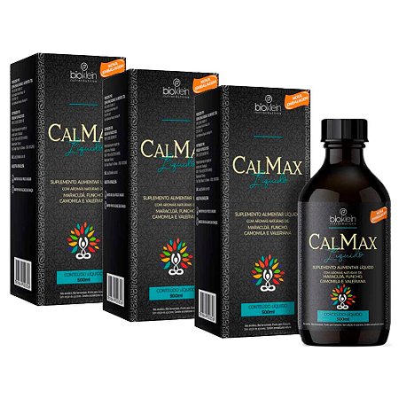 Kit Calmax Calmante Natural Líquido Suplemento Bioklein 1500l