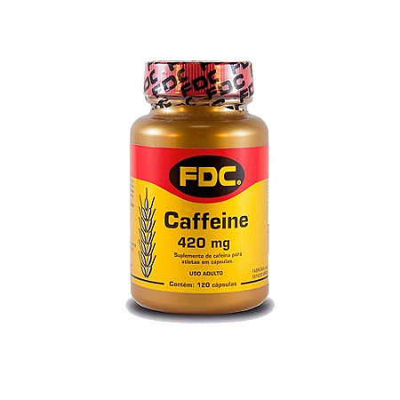 Cafeína Em Cápsulas FDC Suplemento 420mg 120 Cáps