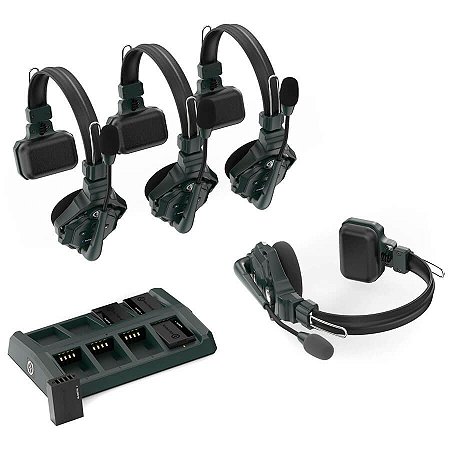 Hollyland Solidcom C1-4S Full Duplex Sistema Intercom Sem Fio DECT com 4 Headsets