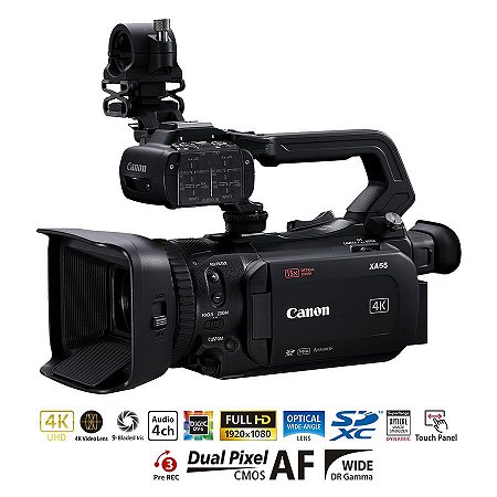 Filmadora Profissional 4K UHD Canon XA55 - Loja OnVideo