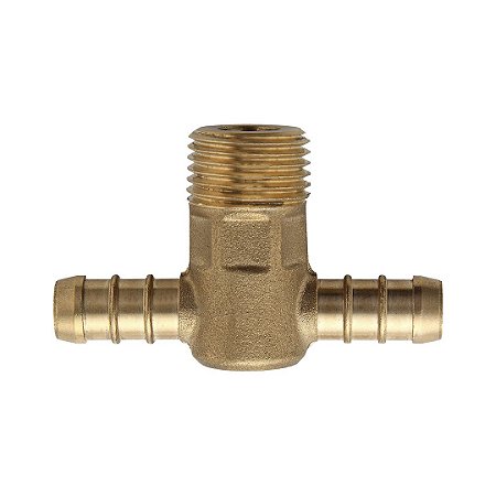 Tê de Derivação Gás Rosca 1/2" (NPT) x Espigão 3/8" Blukit