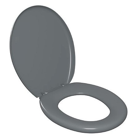 Assento Oval Almofadado Cinza Escuro Astra