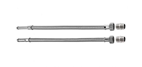 Ligação Flexível para Monocomando 60cm Rosca M8 x 1/2" Inox Blukit