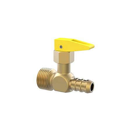 Registro de Bloqueio para Gás Rosca 1/2" (NPT) x Espigão 3/8" Blukit