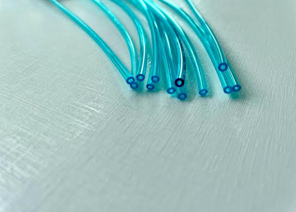 Mangueira Odontológica Espaguete azul cristal 3,0 x 1,6mm (Metro)