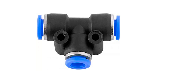 União T de engate rápido para mangueira PU 8mm