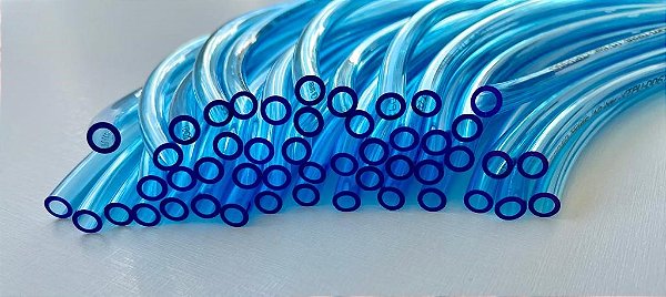 Mangueira Odontológica Poliuretano Azul Cristal 8 x 5,5mm
