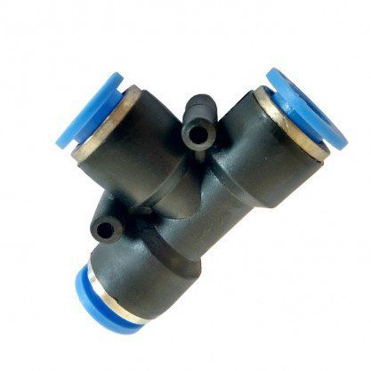 União T de engate rápido para mangueira PU 6mm