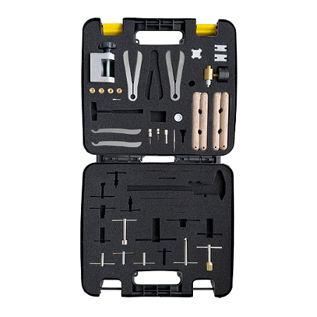 Kit de ferramentas 21 peças para consertos de instrumentos de mão odontológicos com maleta