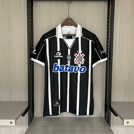 Camisa Corinthians Retrô 1999 - Torcedor Topper Masculino Preta