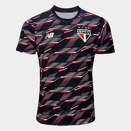 Camisa São Paulo 2025/2026 - Torcedor New Balance Masculino Pré Jogo Preta