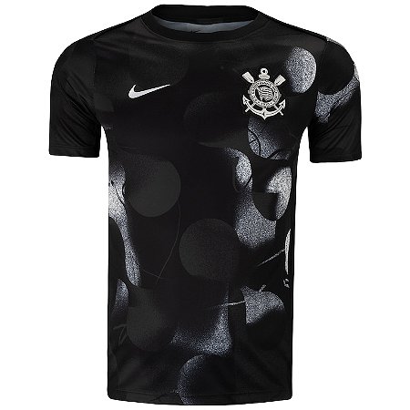 Camisa Corinthians 2025/2026 - Torcedor Nike Masculino Pré Jogo Preta