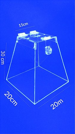 Urna Pirâmide de Acrílico 30 x 20 cm