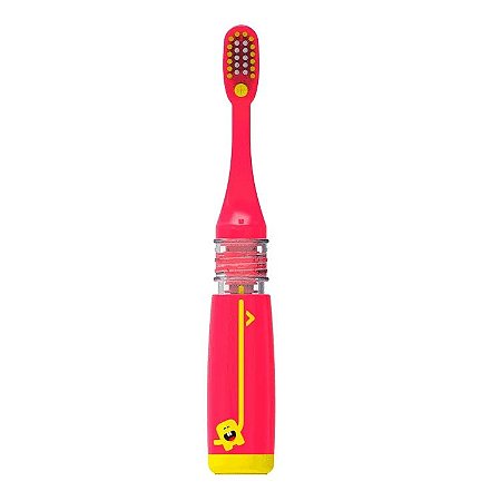 Escova Infantil Dosadora Magic Brush Extra Macia Rosa Angie (3a+)