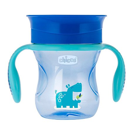 Copo 360° Perfect 200ml Azul Hipopótamo Chicco (12m+)