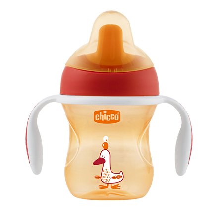 Copo de Treinamento com Alças 200ml Pato Laranja Chicco (6m+)