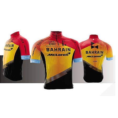 Camisa de Ciclismo Barhain Merida Tour Dry Fit c/ Ziper 15cm Manga Curta