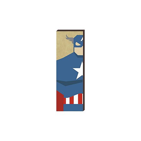 Super Heróis Marvel 20x60 - Capitão América [box de madeira]