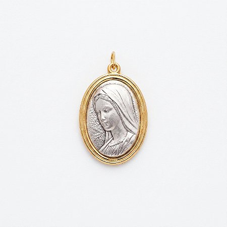 Medalha Rainha da Paz com as bordas douradas