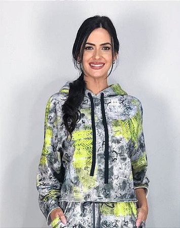 moletom com capuz estampado