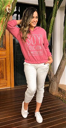 calça jogger cinza feminina