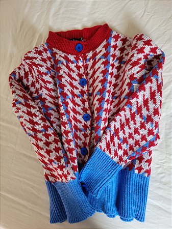 Cardigan tricot multi color botões
